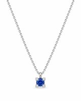 Collana Polello Donna in Oro bianco Zaffiro blu E2968CB1ZF